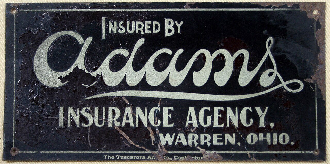 Fire mark for Adams Insurance Agency in