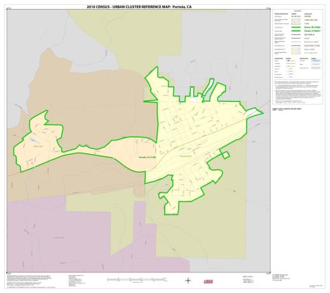 2010 Census Urban Cluster Reference Map for