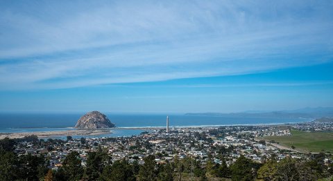 View of the Morro Bay Rock, from the Black Hill trail
