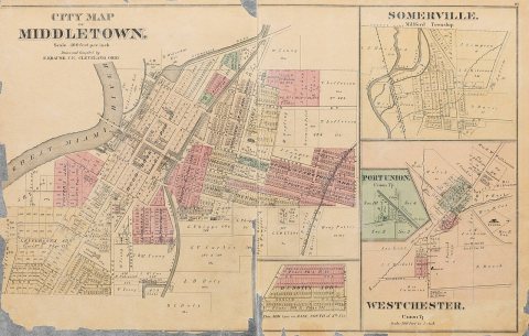 Combination Atlas Map of Butler County Ohio, 1875: Compiled, Drawn and Published from Personal Examinations and Surveys