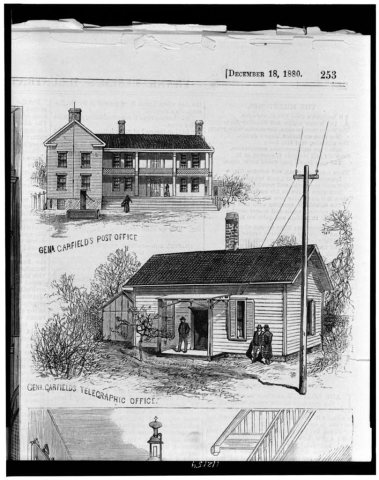 Post office and telegraphic office of James A. Garfield, at Mentor, Ohio