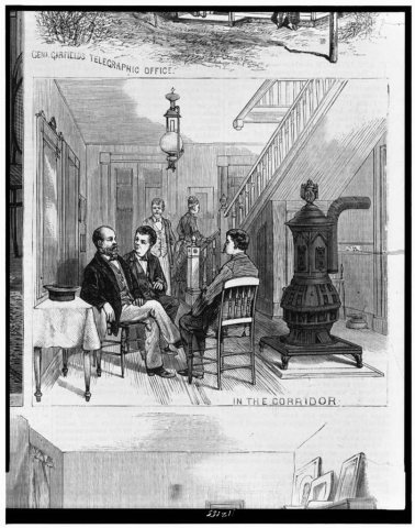 In the corridor of James A. Garfield's home, at Mentor, Ohio