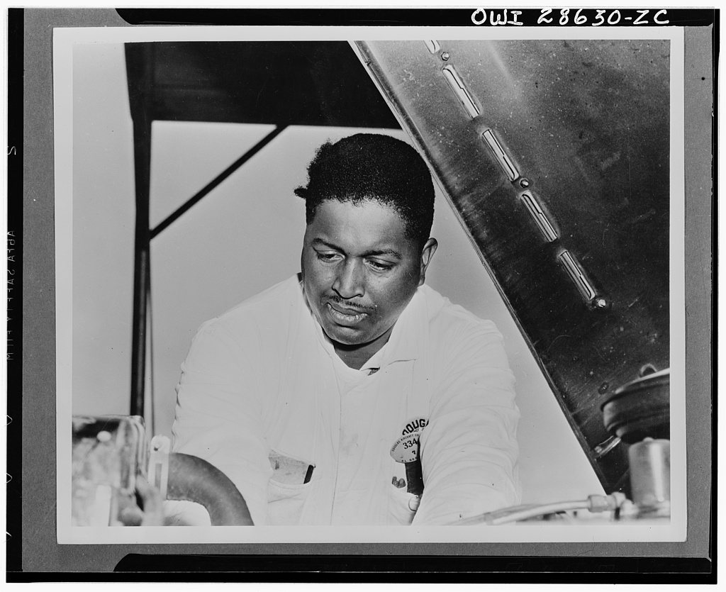 The six plane factories of the Douglas Aircraft Company have been termed an industrial melting pot, since men and women…