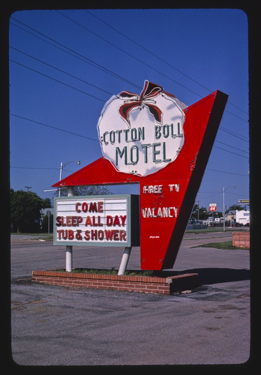 Cotton Boll Motel sign
