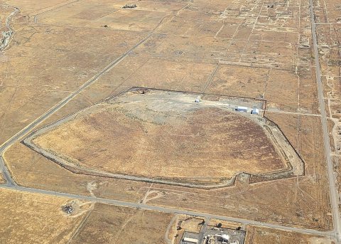 Brightsource Energy solar plant aerial view, 2023