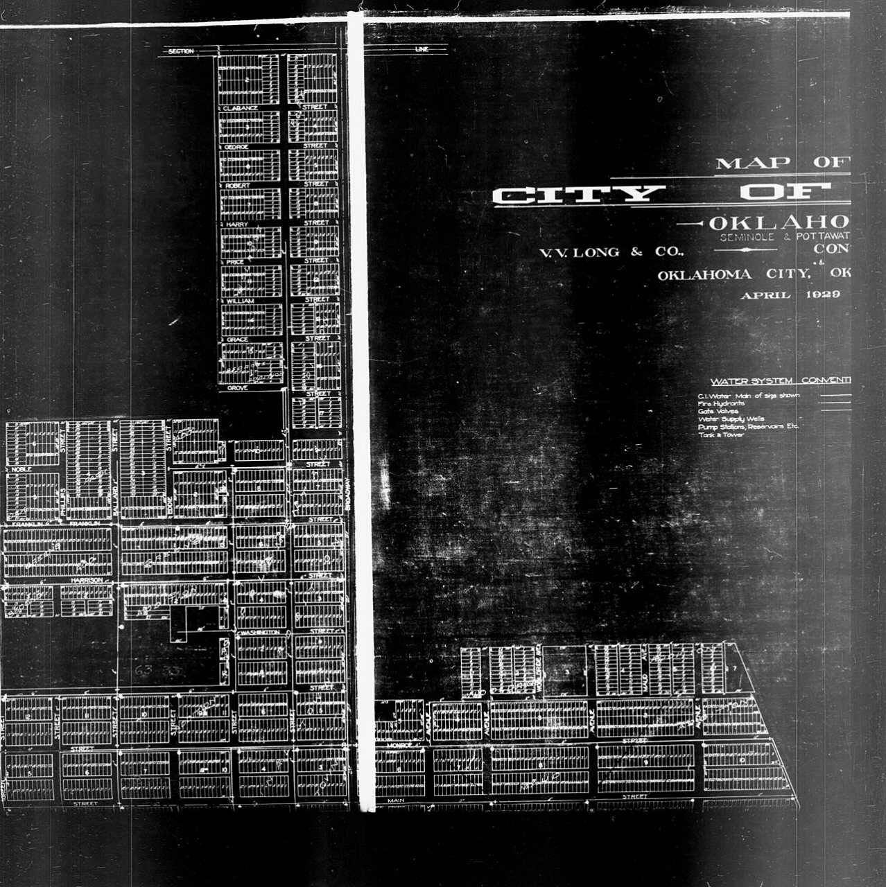 1940 Census Enumeration District Maps - Oklahoma - Pottawatomie County - Maud - ED 63-33, ED 63-34, ED 63-35