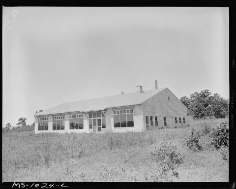 Commissary in government housing project for miners. This commissary has seen little use because the miners did not... …