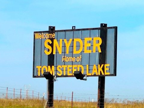 Snyder OK Welcome Sign 3-2025