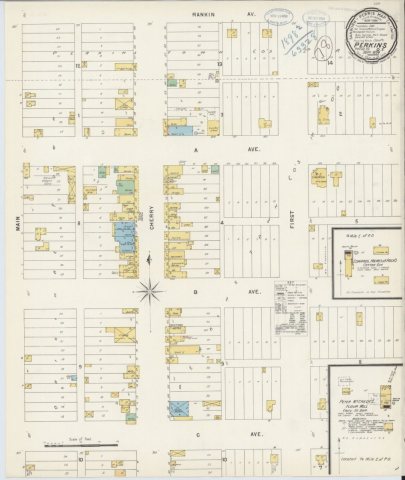 Sanborn Fire Insurance Map from Perkins, Payne County, Oklahoma. LOC sanborn07212 001