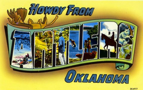 Howdy from Antlers, Oklahoma - Large Letter Postcard