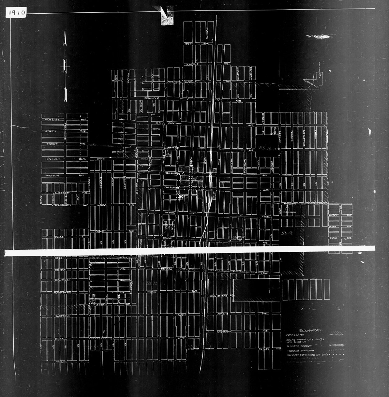 1940 Census Enumeration District Maps - Oklahoma - Nowata County - Nowata - ED 53-9, ED 53-10, ED 53-11, ED 53-12