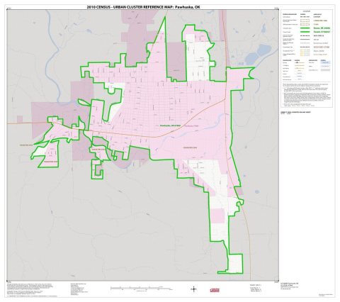 2010 Census Urban Cluster Reference Map for