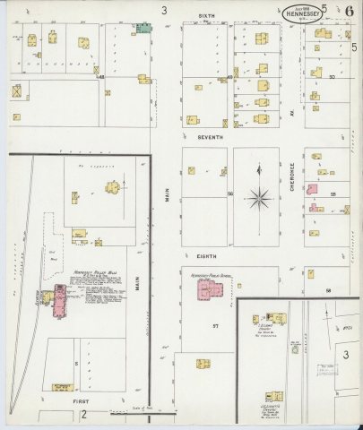 Sanborn Fire Insurance Map from Hennessey, Kingfisher County, Oklahoma, 1898, Plate 0006