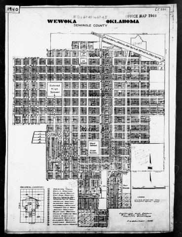 1940 Census Enumeration District Maps - Oklahoma - Seminole County - Wewoka - ED 67-40, ED 67-41, ED 67-42, ED 67-43, E…