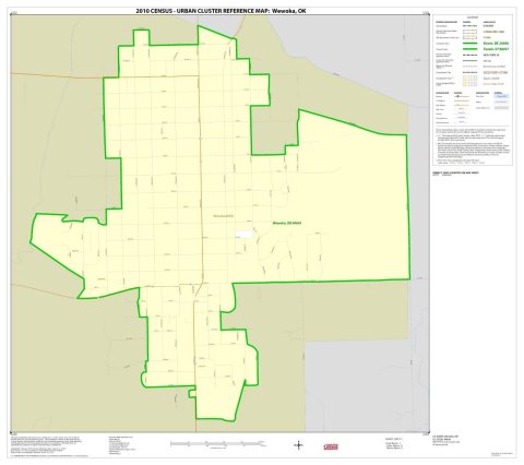 2010 Census Urban Cluster Reference Map for
