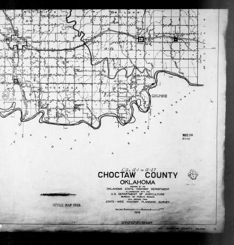 1940 Census Enumeration District Maps - Oklahoma - Choctaw County - ED 12-1 - ED 12-27