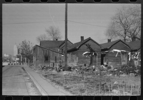 Untitled photo, possibly related to: Street scene in oil bust town
