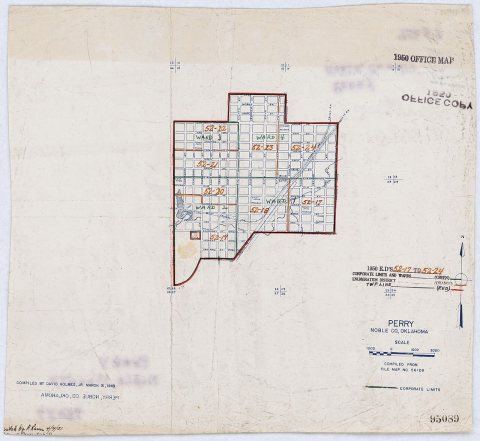 1950 Census Enumeration District Maps - Oklahoma (OK) - Noble County - Perry - ED 52-17 to 24