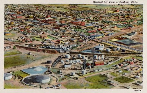 Cushing OK - General Air View (NBY 431122)