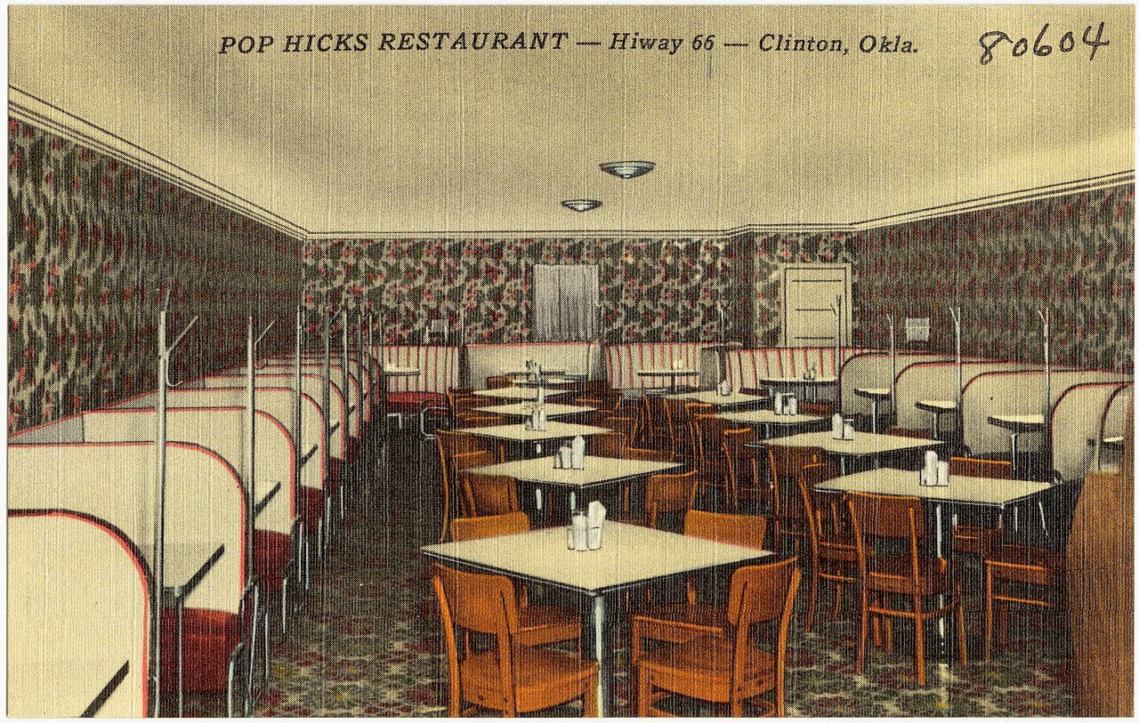 Pop Hicks Restaurant -- Hiway 66 -- Clinton, Okla (80604)
