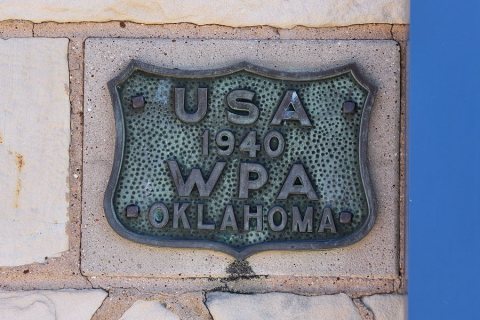Dickson Oklahoma Elementary School WPA Plaque