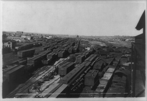 The railway yards