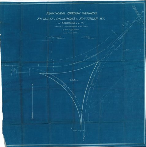 Additional Station Grounds, St. Louis, Oklahoma and Southern Railway at Sapulpa, Indian Territory, Section 35, Township…