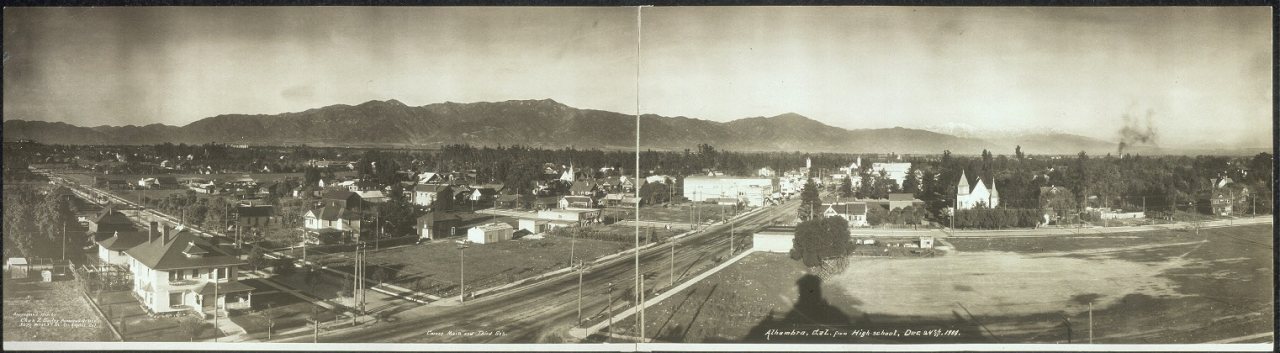 Alhambra, Cal. from high-school, Dec. 24th, 1909