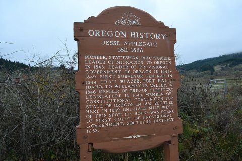 Jesse Applegate Historic Marker