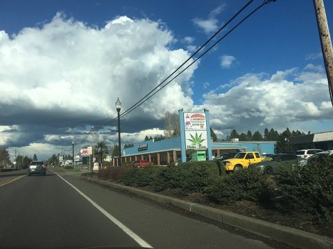 Cannabis billboard in