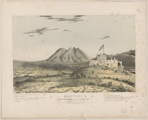 Monterey (sic), from Independence Hill, in the rear of the Bishop's Palace. As it appeared on 23d September, 1846 (look…