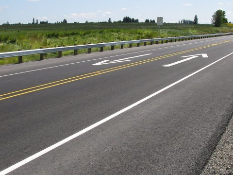Sublimity Interchange markings