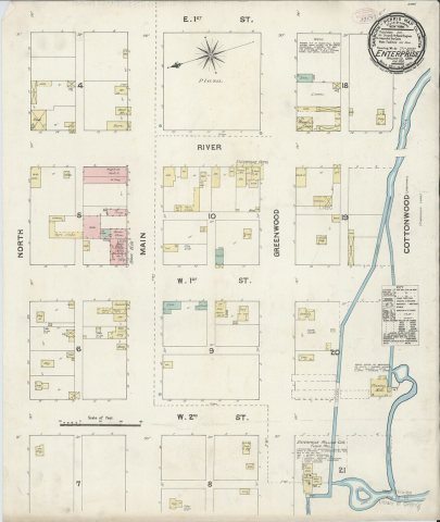 Sanborn Fire Insurance Map from Enterprise, Wallowa County, Oregon. LOC sanborn07356 001