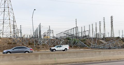 Electrical Towers under construction LA