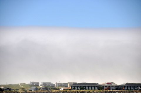 Fog bank above the Pacific coast (Waldport, Oregon, USA) 1