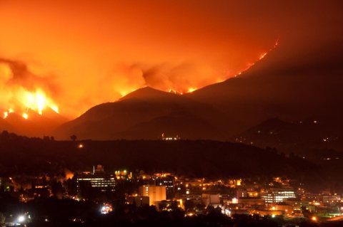 Station Fire over