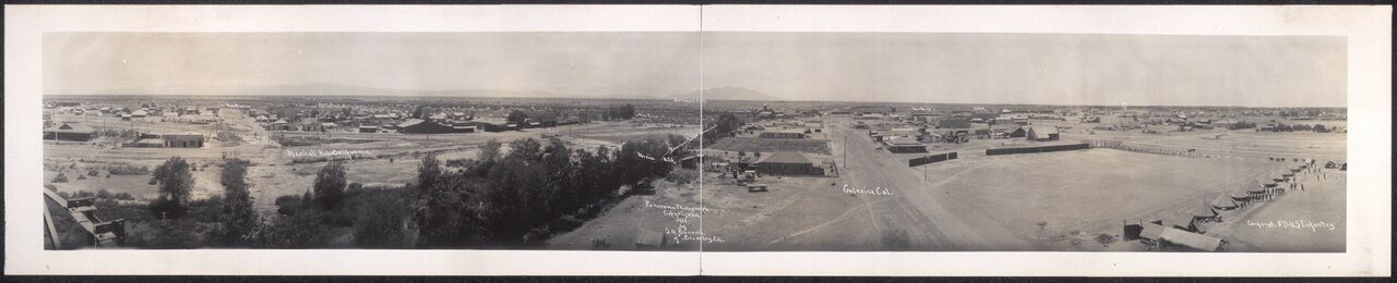 Birds eye view of Mexicali and