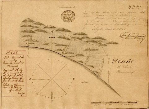 Rancho Boca de Santa Monica 1852 diseño