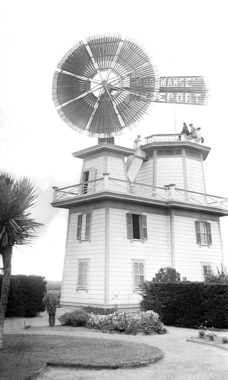 A windmill used to pump water for irrigation, Compton, California, ca.1900-1901 (CHS-1431)
