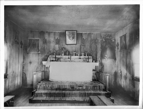 Paiute, or "Digger Indian" chapel, Lemoore, Kings County, ca.1900 (CHS-916)