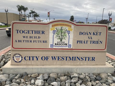 Entrance sign of Little Saigon, City of