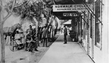 Front Street in Norwalk, California circa 1900
