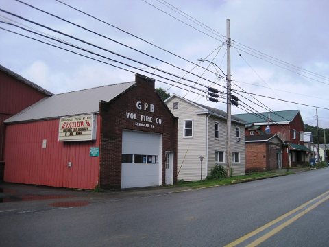 Grampian, PA fire department and post office, Aug. 2024