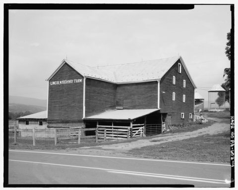 3-4 view looking NW. Abuts - 5. - Lincoln Highway Farm