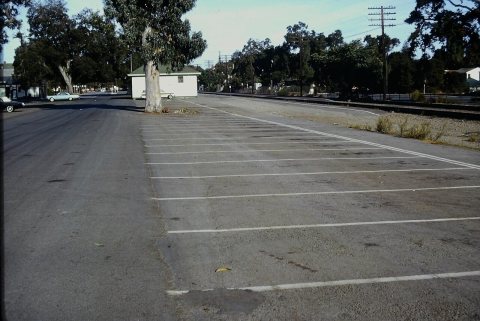 Menlo Park train station parking (October 1967)