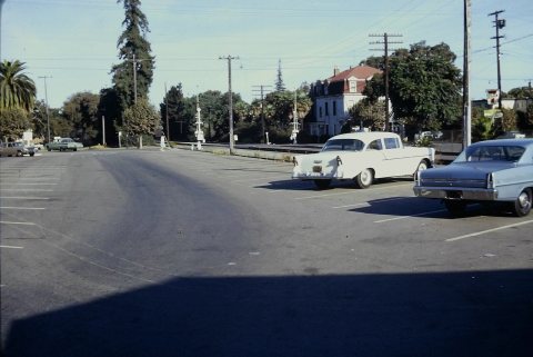 Menlo Park train station parking (October 1967)