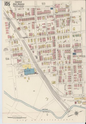 Sanborn Fire Insurance Map from Delaware Co., Delaware County, Pennsylvania, Volume 1, 1919, Plate 0105