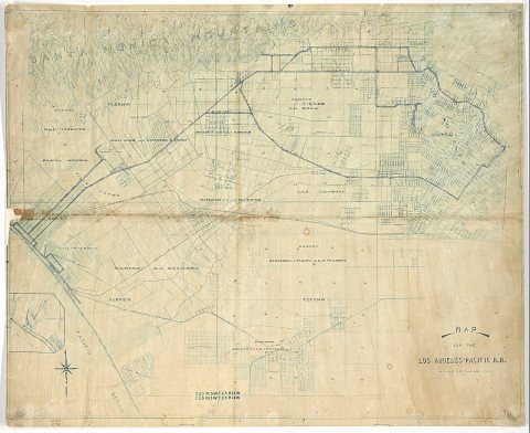 Map of the Los Angeles-Pacific R.R (uclamss 294 b96 1)