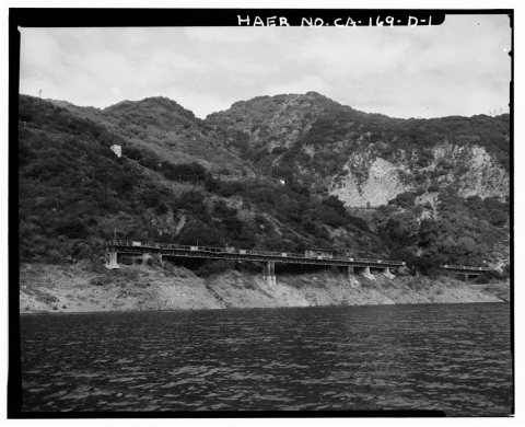 Variable Angle Launcher Complex, Camera Car & Track, CA State Highway 39 at Morris Reservoir