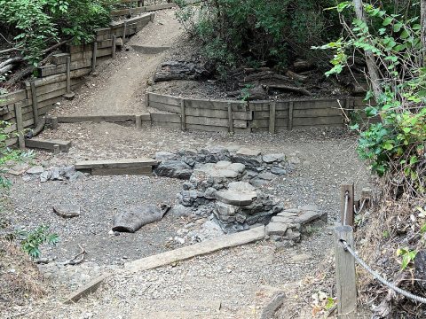 Corte Madera Creek crossing on Trail Lane to Mapache Drive Trail, Portola Valley 2022-07-31